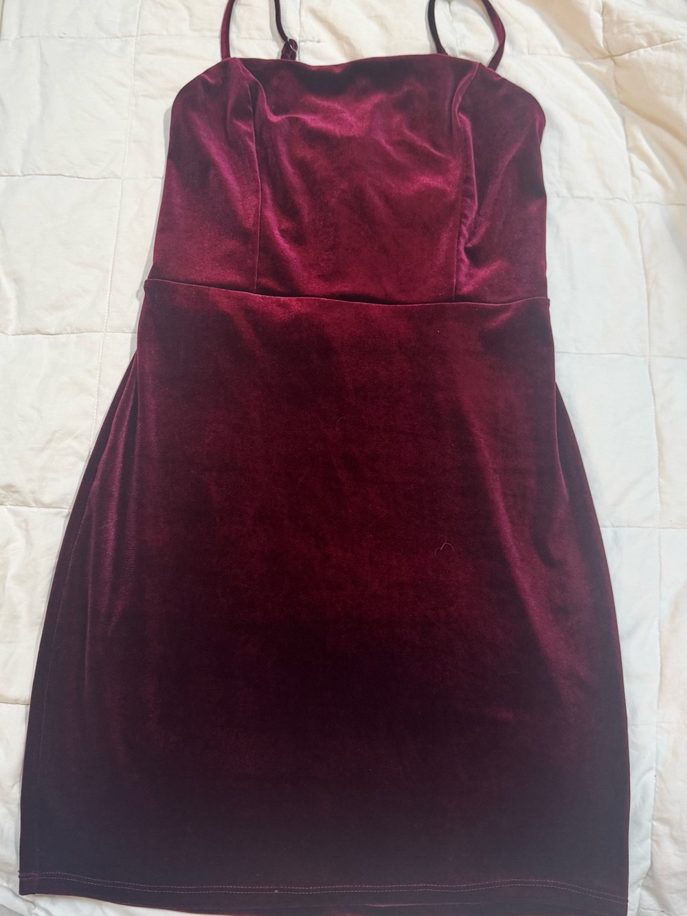 Urban Outfitters Burgundy Velvet Tie Back Mini Dress Size M Party Cocktail - Picture 2 of 8